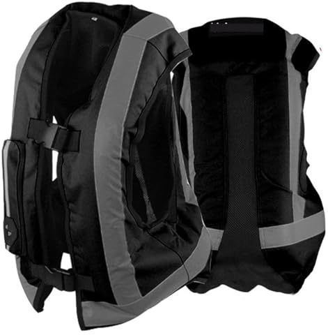 Chaleco Airbag Moto para Mujer Y Hombre,Airbag Moto con Tira Reflectante,Chaleco Airbag con Protección del Cóccix Y Protector De Espalda para Montar,Caballo,Motocicleta Anticaida Proteger B,3XL