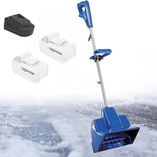 Pala da neve elettrica ricaricabile, senza fili, con manico regolabile per una facile rimozione della neve su vialetti, marciapiedi, cortili
