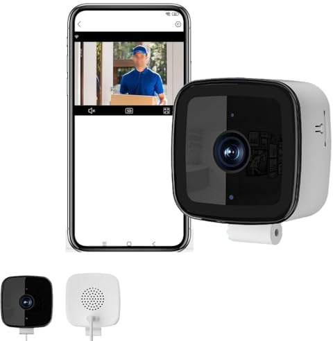 Keeplus Glowflip Window Camera, Glowflip Crystal-Clear 2K Security Camera Color Night Vision, 2.4GHz WiFi Cameras, 24/7 Recording & Smart Alerts, Indoor Camera House Security Camera, Motion Detection