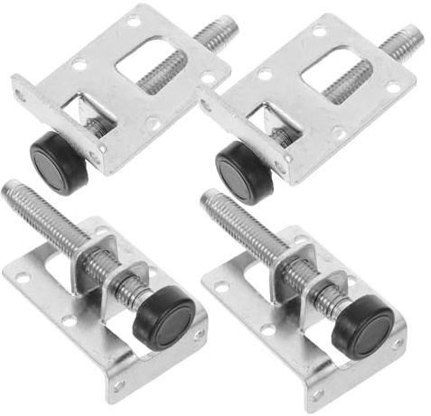 SAFIGLE 4pcs Heavy Duty Adjustable Furniture Feet Levelers with Non-slip Base 75mm Cabinet and Table Leg Pads for Furniture Height Support and Floor Protection