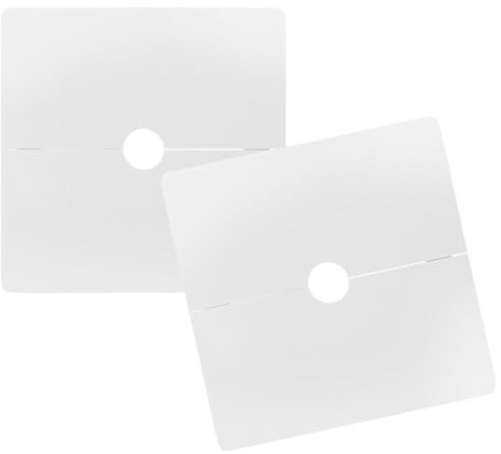 Tofficu 2 Stück Quadratische Kunststoff Wandflansch Abdeckplatten 12mm mit Doppelseitigem Klebeband Abnehmbare Steckdosenlochabdeckung für 86 Stück Schalter Dekorative Sanitär Wandplatte