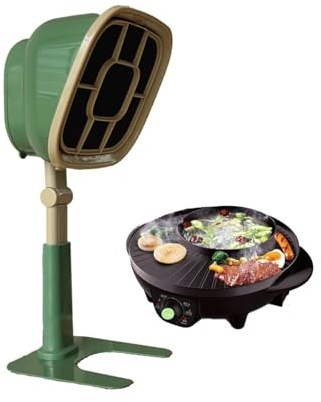 simprueH Tabletop Range Hood, Mini Portable Range Hood, 6 Levels Height Adjustment / 3 Angles Adjustment, for Home Kitchen Barbecue Hot Pot