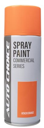 Auto Choice Hitachi Orange Spray Paint 400ml – Multi Surface Aerosol Paint for Metal, Plastic, Wood & Automotive Use, Fast Drying, Durable Finish, Fade & Weather Resistant