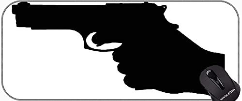 XXL Desk Desk Mat Big Laptop Protector Accessori per computer Tappetino per il mouse, Pistola divertente Pistola grande Gaming Mat