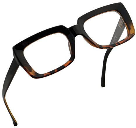 eyekepper Lunettes de Lecture Élégantes pour Femmes Grande Carré avec Charnières à Ressort
