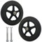 Ersatz Vorder Räder Für Rollstuhl - 2 Stück, Schwarz Vollgummi Rutschfest Räder - 6 Zoll 7 Zoll 8 Zoll, Ersatzrollen Für Rollstühle Bollerwagen, Gehhilfen, Ersatzräder Zubehör Mit Achse
