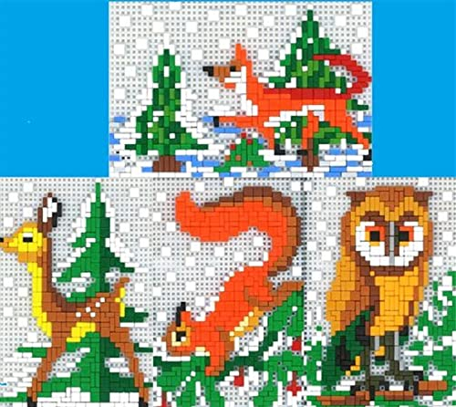 Mini Stecksystem Waldtier im Winter XXL 4 in 4 ca. 2.300 Teile, 4 Motive gleichzeitig steckbar! Nr. 42223