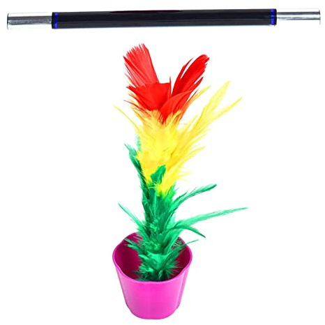 Harilla Zauberstab verwandelt Sich in Blume, Zaubertrick Stab zu Blume, Stick to Rose Zaubertricks Zauberstab zum Blühen, Einfache Zaubertricks Lustige Spielzeuge Show für Kinder und Zauberer