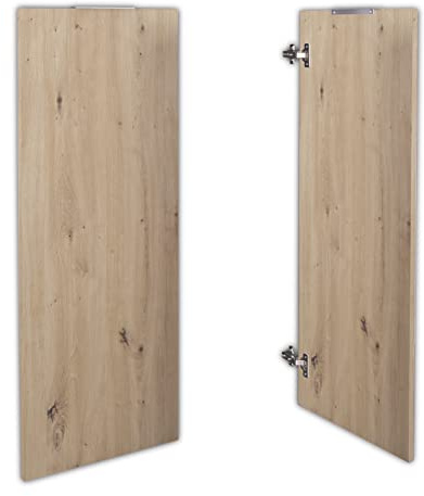 Schranktüren Türen-Set Drehtüren Holztüren Artisan Oak Zubehör Türen B 39,6 cm x H 102,8 cm x T 1,8 cm Set 2 TLG.