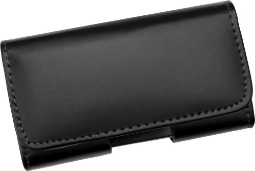 AQ Mobile Gürteltasche für Samsung Galaxy S23 Ultra, Leder schwarz, Magnetverschluss, Gürtelclip