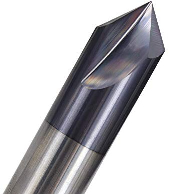 3 Flute Chamfer Milling Cutter 60/90/120 Degrees CNC Router Bit 2-12mm Carbide Chamfering End Mill CNC Engraving Milling Tool (Size : 2xD4x90degrees)