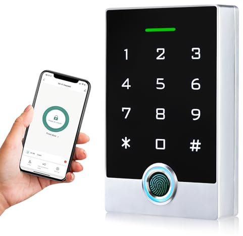 Sistema di controllo accessi TUYA WiFi senza fili, password per impronte digitali, tastiera per controllo accessi alla porta autonoma con portachiavi ID, controller di accesso per lettore di schede EM