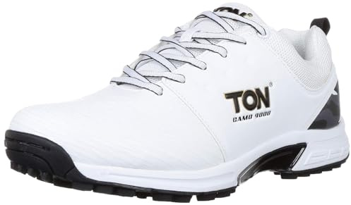 SS White Edition Cricket Shoe (Color: White & Grey, Size: UK10/ US11/ EU44) | for Mens & Boys | Material: Polyurethane (PU) | Lightweight And Durable Long Lasting Performance