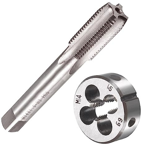 Saipor M14 x 1,5 metrische Gewindebohrer und Schneideisen und Gewinde | M14 x 1,5 mm HSS-Handgewindebohrer, rechts, Gewinde