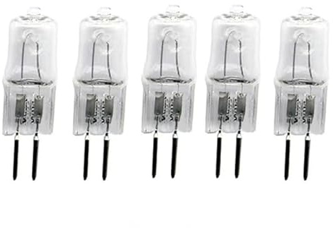 UGEFKMQ Lampadine G5.3 Alogene 220V 20W 35W 50W 100W GU5.3 Base a doppio ago Lampadina Alogena Capsula Bianco Caldo Dimmerabile,20 W,5 Pezzi