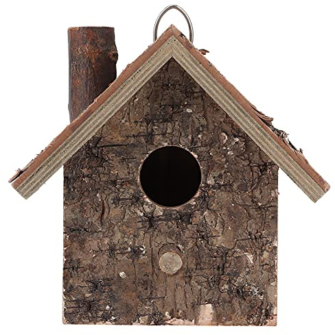 Greensen Casa Colgante de Madera para Pájaros, Caja Nido para Pájaros para Jardín, Cabina de Hotel para Pájaros de Madera para Troncos de Jardín, árbol Al Aire Libre y Balcón