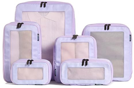 Aerotrunk Compression Packing Cubes for Travel, 6-Pack, Purple