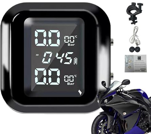 TPMS-Reifendruckkontrollsystem, kabelloses Reifendruckkontrollsystem | RV-Reifendruckkontrollsystem, intelligenter Sensor, LCD-Display - Echtzeitdaten, magnetische Aufladung, Temperaturalarm, Manomete