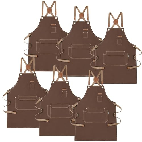 Genixart Cotton Apron Men Women - Kitchen Work Aprons Cooking, Grilling