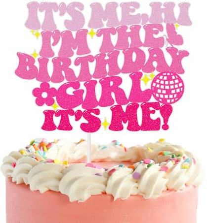 It'S Me Hi I'M The Birthday Girl It'S Me Cake Topper Singer Birthday Party Decorations