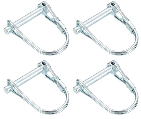 uxcell 4Pcs 3/16 Dia Trailer Coupler Pin, 1-1/4 Long Coupler Pin Shaft Locking Pin, Round Pto Pin for Farm Trailers and Garden