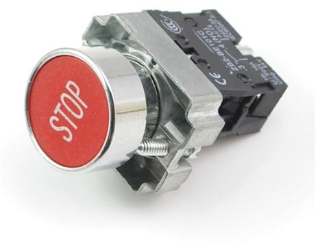 XB2BA4342C Momentary Red Flush Push button Switches With Symbol 1N/C Spring mounting dia 22mm IDGTTLDF(One Size)