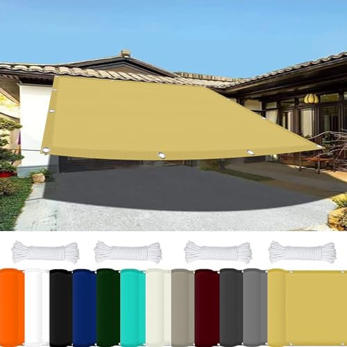 Pali per vela parasole, 2,5 x 5,5 m, impermeabile, per giardino, terrazza, soluzione ombreggiante esterna durevole