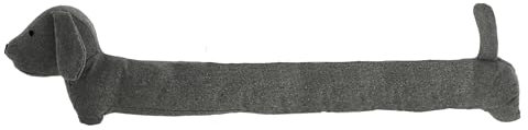 Zugluftstopper dunkelgrau Hund 85cm Türdekoration Kältestop Winterdekoration Deko