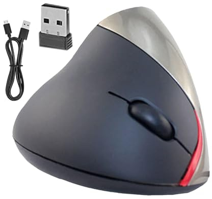 Souris sans Fil - Souris USB Ergonomique, Souris d'ordinateur Ergonomique | Souris optique verticale à contrôle précis, haute précision, canal carpien, haute précision, longue durée de vie de la batte
