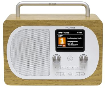 Noxon Eiger - Eiche - DAB+ und UKW-Radio, Bluetooth, Kopfhöreranschluss, Akkubetrieb möglich