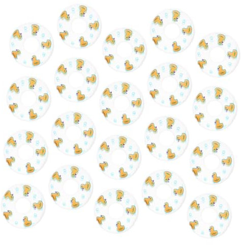 Toyvian Schwimmring Klein 20st Entenschwimmring Cartoon-mini-schwimmringe Desktop-Miniatur-schwimmring Cute Decor Bastelzeug Miniatur-schwimmring-Requisite Mini- -schwimmringe PVC Transparent
