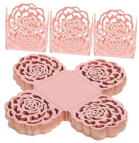 PRETYZOOM Safe Paper Material 50pcs Chocolate Trays Candy Wrapping Papers Storage