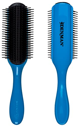 Denman Curly Hair Brush D4 (Cherry Blossom) 9 Row Styling Brush for Styling, Smoothing Longer Hair and Defining Curls - For Women and Men