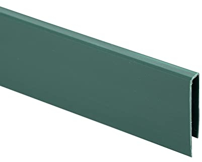 jarolift Clips de Fijación en PVC para Esteras de Privacidad Perfil Protector para Bordes, 5 x 1 m de Longitud, Verde