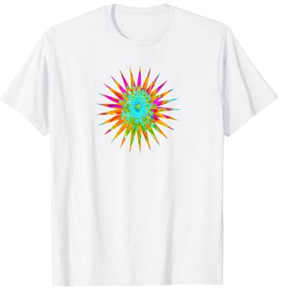 Fleur de Dahlia décorative orange tropicale et rose vif T-Shirt