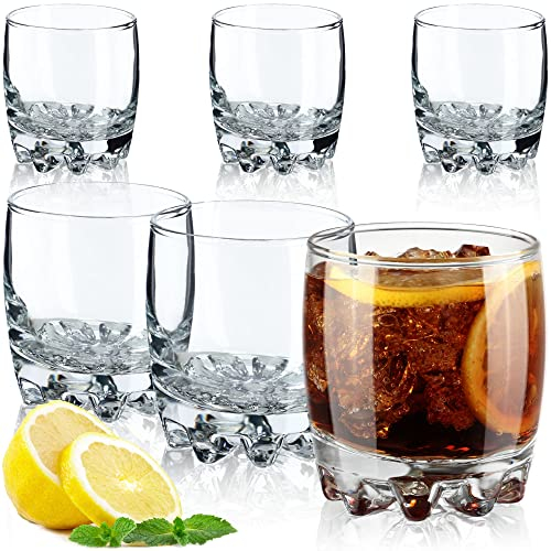 KADAX Juego de 6 vasos para agua, zumos, bebidas de cristal, resistentes para jardín, fiestas, cerveza, universales (Nadia, 300 ml)