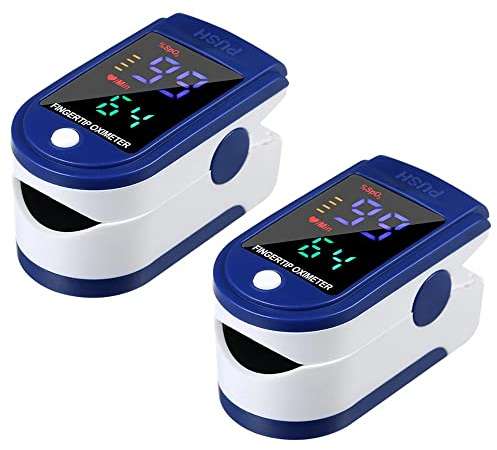 Finger Pulse Oximeter with LED Display - Family Medical Health -Finger Blood Heart Oxygen Saturation Meter Spo2 Monitor