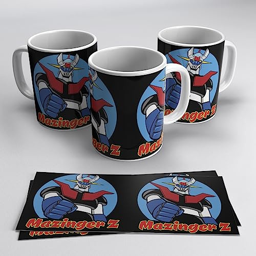newseny Mazinger Z Tazza regalo con logo del leggendario robot gigante MazingerZ | Ceramica 355ml (Regalo Mazinger Z) (Mazinger Z Nera)