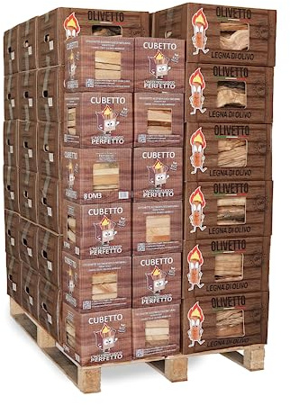 Leña de olivo + leña de fuego (Olivetto + Cubito) (42+12)