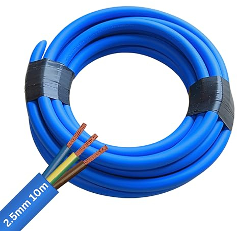 SHPELEC® Arctic Grade Blue Flex Cable - Heavy-Duty 3183A Electrical Wire for Extreme Conditions - 1.5mm² & 2.5mm² Options (2.5mm², 10m)