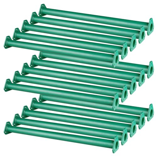 EISENSP 15 Set Metall Monkey Bars Leitersprossen Set für Hinterhöfe, Spielplatz und Kinder Indoor und Outdoor Klettern Kit (21,5 Zoll, Grün)