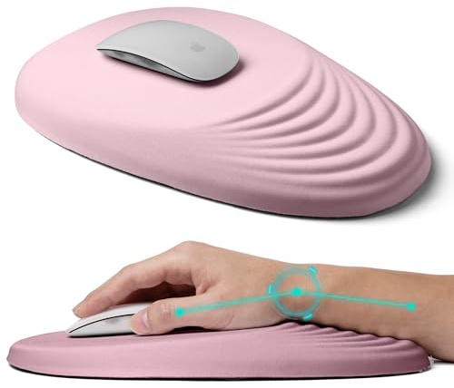 Tapis de souris ergonomique avec repose-poignet, pour soulager les douleurs du canal carpien, tapis de souris en mousse à mémoire de forme avec base antidérapante en polyuréthane, tapis de souris sans