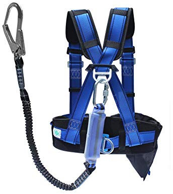 SwaYve Cintura Di Sicurezza per Lavoro Aereo, Kit Di Imbracatura Di Sicurezza, Kit Di Protezione Anticaduta, Corda Di Salvataggio Imbracatura per Arrampicata All'Aperto Cintura Di Sicurezza per Arramp