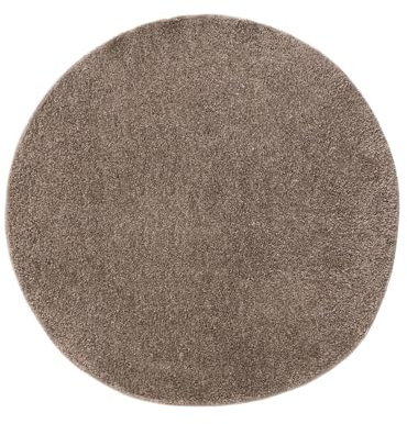 benuta Basic Tappeto salotto a pelo alto Soho - Talpa 120 cm Rossoondo - Morbido minimalista - Facile - Pavimento riscaldato