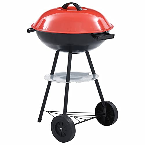 Barbecue bouilloire à charbon portable XXL avec roulettes 44 cm