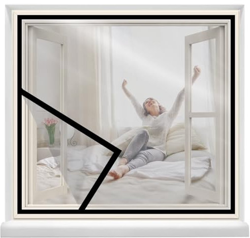 155x155cm PelíCula Aislante Para Ventana O Puerta,PelíCula Transparente Para Cubrir Ventanas Con Cinta De Doble Cara Para Mantener El FríO Fuera Negro