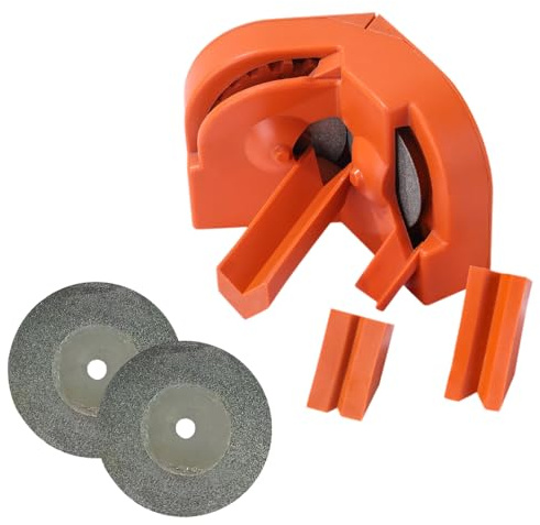 Multipurpose Drill Bit Grinding Sharpener with 2 Grinding Wheels 2025 Upgrade Drill Bit Sharpener, Power Drill Bit Sharpeners Drill Press Sharpening System for All Bits (Orange)
