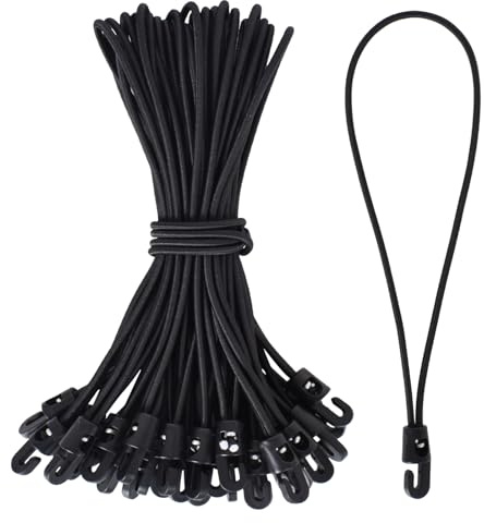 30 Stück Spanngummi mit Haken, 25 cm Gummispanner mit Haken, Planenspanner Gummispanner mit Haken Kurz, Expander mit Haken für Planen, Netze, Banner, Camping, Anhängerplane, Poolabdeckung