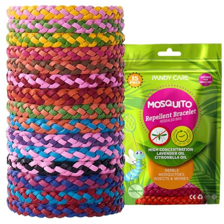 Mosquito Repellent Bracelet, PandyCare Mosquito Bands for Adults, Kids & Babies - Premium Quality, DEET-Free Natural Wristbands, Protection Insects up to 300 Hours (Two Tone Colour)