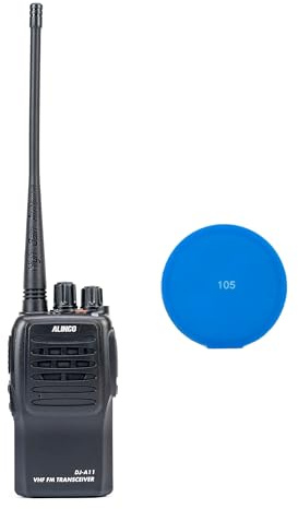 PNI Alinco DJ-A-11-E Kit Stazione Radio Portatile VHF 136-174 MHz, VOX, Squelch, Compander, Batteria 1500mAh, CTCSS/DCS + Adesivo Blu Regalo